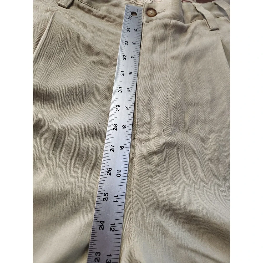Tommy Bahama Men's Dress Pants‎ Size 34 Tan Silk Pleated Front Casual Comfort